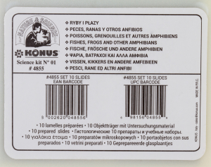 Купить Набор микропрепаратов Konus 10: «Рыбы, лягушки и другие земноводные»