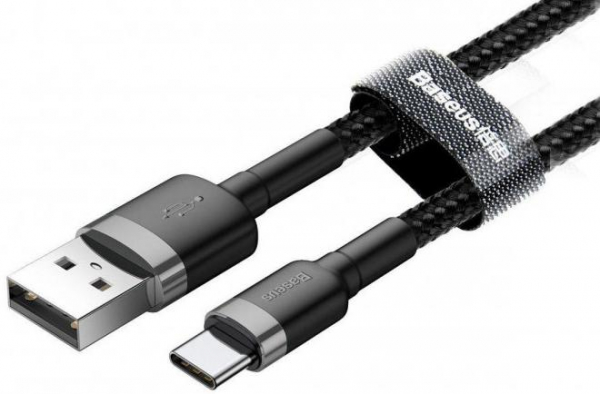 Купить Кабель Baseus Cafule (CATKLF-BG1) USB/USB Type C 1m (Grey/Black) 1155146