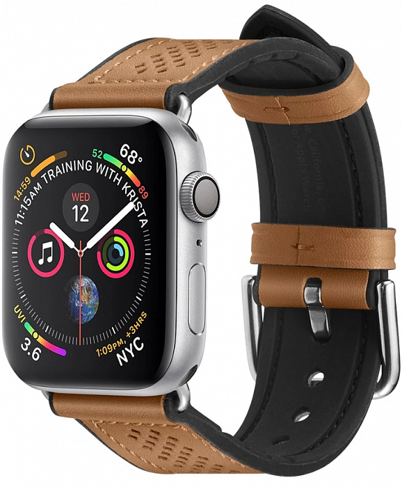 Купить Ремешок Spigen Retro Fit brown - Apple Watch 44/42mm