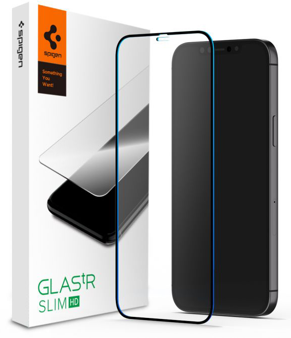 Купить Защитное стекло Spigen Glas.tR SLIM HD (AGL01534) для iPhone 12 mini (Black)