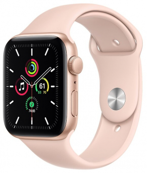 Купить Смарт-часы Apple Watch SE 44mm Gold Aluminum Case with Pink Sand Sport Band (MYDR2RU/A)