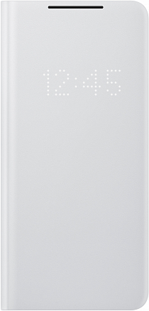 Купить Чехол-книжка Samsung Smart LED View Cover для Galaxy S21 Ultra, светло-серый (EF-NG998PJEGRU)