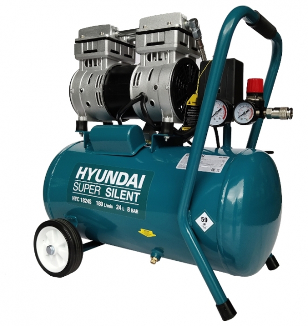 Купить Компрессор безмасляный Hyundai HYC 1824S, 24 л, 1 кВт