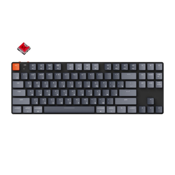 Купить Беспроводная клавиатура Беспроводная механическая ультратонкая клавиатура Keychron K1SE, TKL, RGB подсветка, Red Switch