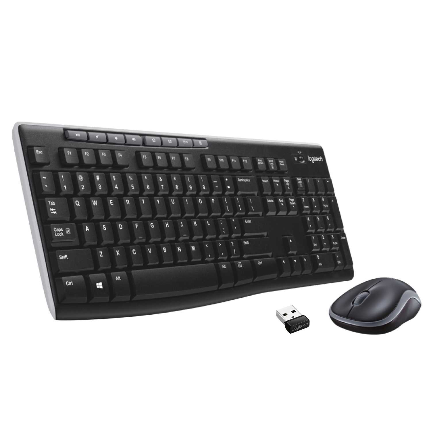 Купить Клавиатура беспроводная Logitech K270 (приемник Unifying, 2 батарейки AAA) (арт. 920-003058, M/N: Y-R0015 / C-U0007) С КИРИЛЛИЦЕЙ