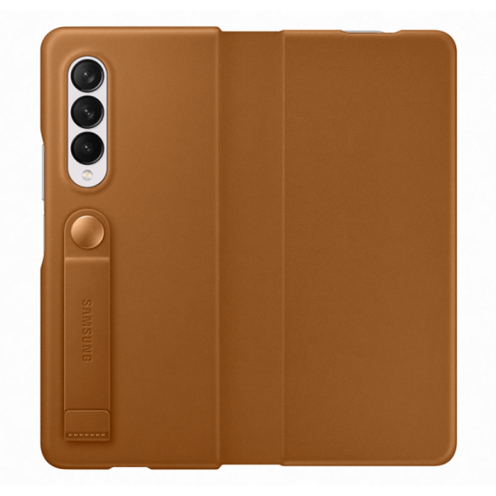 Купить Чехол Samsung Leather Flip Cover для Galaxy Z Fold 3, коричневый (EF-FF926LAEGRU)