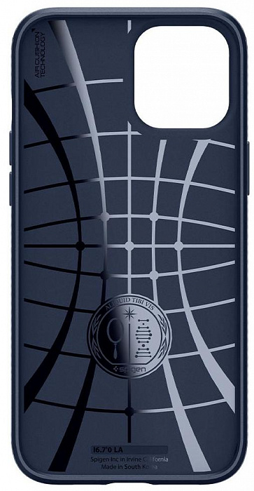 Купить Чехол Spigen Liquid Air (ACS02250) для iPhone 12/12 Pro (Navy) (1191838)