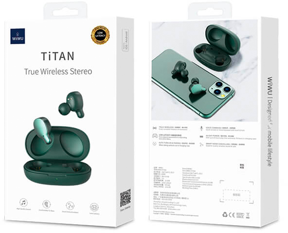 Купить Беспроводные наушники WiWU Earbuds Titan (Green) 1111954