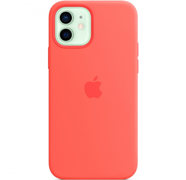 Купить Чехол (клип-кейс) Apple для Apple iPhone 12/12 Pro Silicone Case with MagSafe розовый цитрус (MHL03ZE/A)