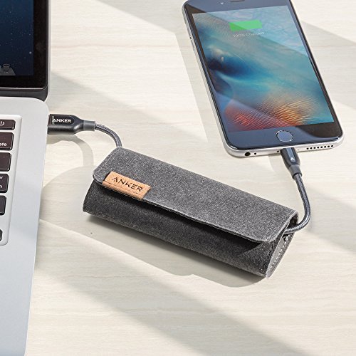 Купить Кабель Anker PowerLine+ USB-Lightning MFi, 0,9м, кевлар, 6000+ перегибов A8121HA1 (чехол) cерый