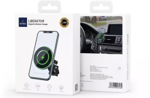 Купить Автодержатель с беспроводной зарядкой Wiwu Liberator Magnetic Wireless Charger CH-308 (Black)