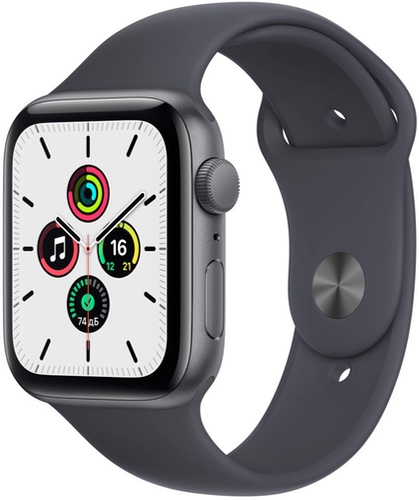 Купить Умные часы Смарт-часы Apple Watch SE GPS 44mm Space Gray Aluminum Case with Midnight Sport Band (MKQ63RU/A)