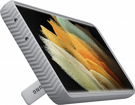 Купить Чехол-накладка Samsung Protective Standing Cover для Galaxy S21 Ultra, светло-серый (EF-RG998CJEGRU)