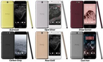 One A9 – новый смартфон от бренда HTC будет доступен в 6 цветовых вариантах