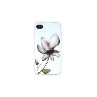 Купить Чехол Панель iHave iPhone 4 пластиковая белая с цветком BI0314