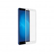Купить Защитное стекло DF с цветной рамкой (fullscreen) для Huawei Y9 (2018) hwColor-42 (white)