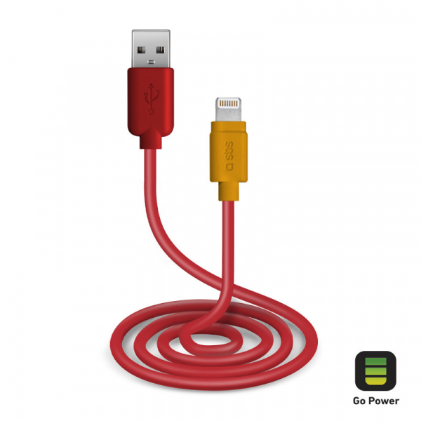 Купить Зарядный кабель Ligthning-USB, 1м красный