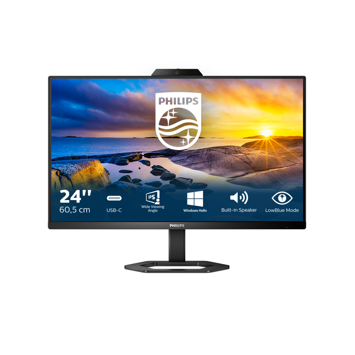 Купить Монитор LCD 23.8'' 16:9 1920х1080(FHD) IPS, nonGLARE, 75 Hz, 300 cd/m2, H178°/V178°, 1000:1, 16.7M, 4ms, HDMI, DP, USB-C, Height adj, Pivot, Tilt, Speakers, Black