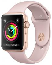Купить Часы Apple Watch Series 3 GPS, 38mm Gold Aluminium Case with Pink Sand Sport Band MQKW2RU/A
