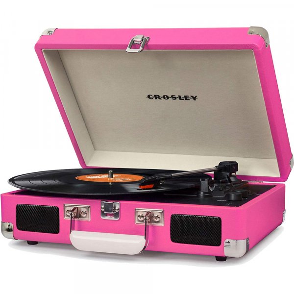 Купить Виниловый проигрыватель CROSLEY CRUISER DELUXE Pink c Bluetooth (CRL8005D-PI)
