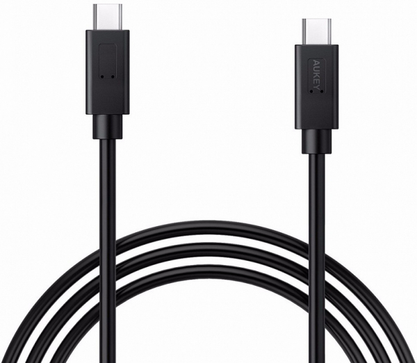 Купить Кабель AUKEY CB-C2 USB 3.1 Type C to Type C Data Charge Cable 0.9m black (ритейл)