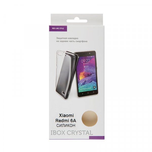 Купить Накладка силикон iBox Crystal для Xiaomi Redmi 6A прозрачный