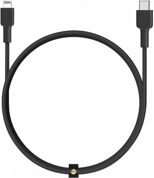 Купить Кабель AUKEY Braided Nylon MFi USB-C to Lightning Cable, L=2m, черный