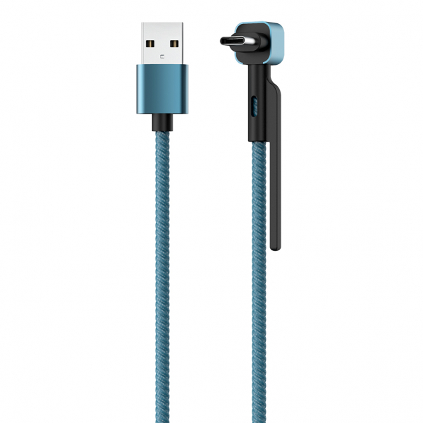 Купить Кабель Olmio STAND USB 2.0 - Type-C, 1.2м, 2.1A синий