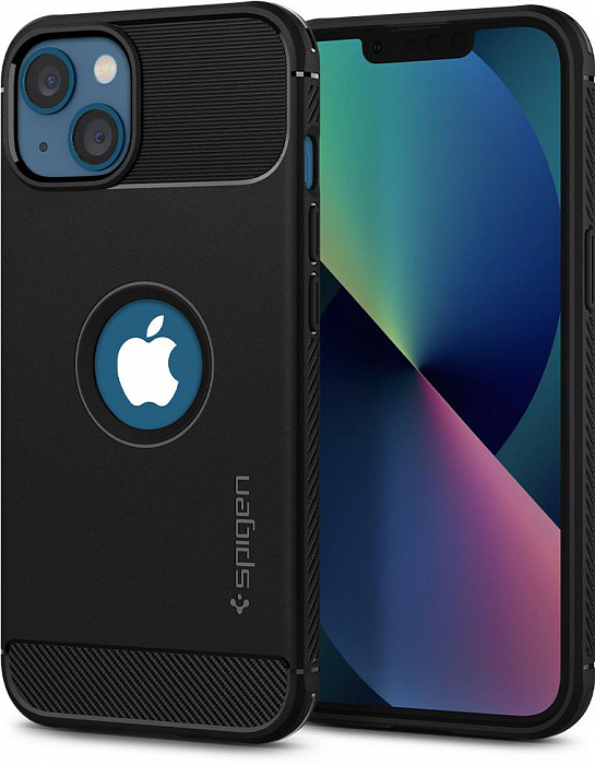 Купить Чехол Spigen Rugged Armor (ACS03518) для iPhone 13 (Matte Black)