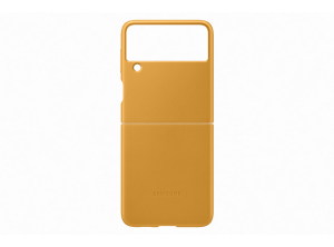Купить Чехол Samsung Leather Cover для Galaxy Z Flip 3, горчичный (EF-VF711LYEGRU)