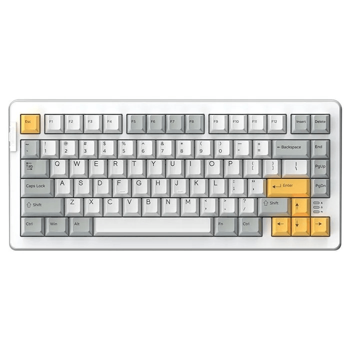 Купить Клавиатура механическая проводная Dareu A81 White-Yellow (белый/серый/желтый), 81 клавиша, switch Dream (linear)
