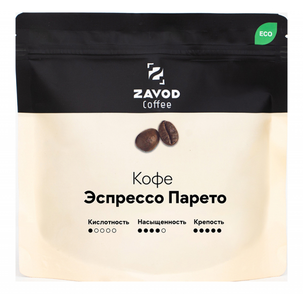 Купить Кофе в зернах Zavod Coffee Эспрессо Парето 250 гр
