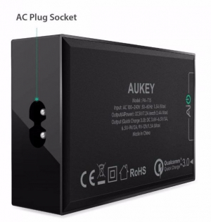 Купить Сетевое зарядное устройство Aukey, 5-Port 40W Adaptive with Quick Charge 3.0 (ритейл) черное