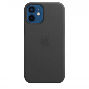 Купить Чехол клип-кейс Apple для IPhone 12 mini Leather Case with MagSafe черный (MHKA3ZE/A)