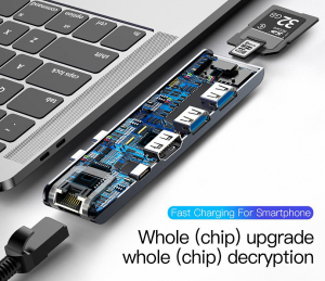 Купить USB-концентратор Baseus Thunderbolt C+Pro (CAHUB-L0G) для MacBook Pro (Deep Grey)(1024851)