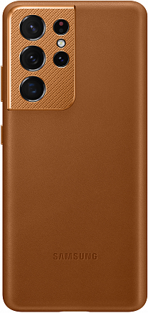 Купить Чехол-накладка Samsung EF-VG998LAEGRU Leather Cover для Galaxy S21 Ultra, коричневый (EF-VG998LAEGRU)