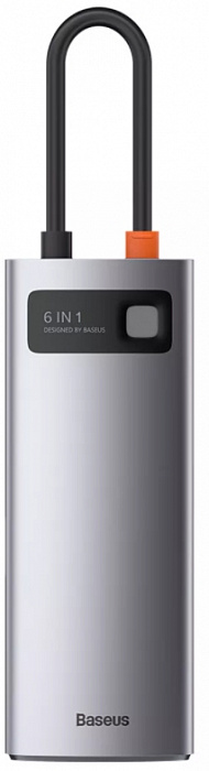 Купить USB-концентратор Хаб Baseus Metal Gleam Series 6-in-1 CAHUB-CW0G (Space Grey)