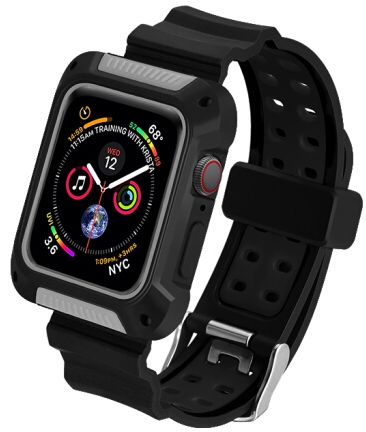 Купить Ремешок чехол COTEetCI W39 Integrated Movement Band for Apple Watch4 44MM Black/Gray