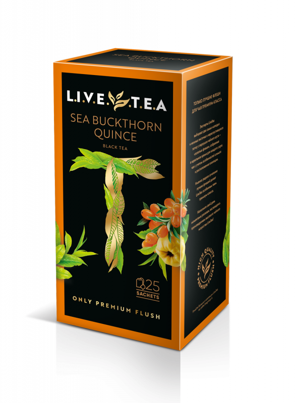 Купить LiveTea чай черный пакетированный "ОБЛЕПИХА и АЙВА" 25 шт