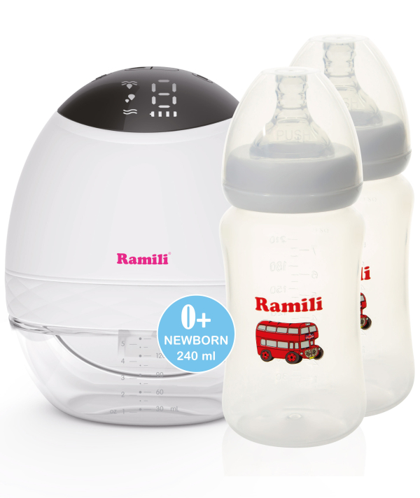 Купить Двухфазный электрический молокоотсос Ramili SE500 с двумя бутылочками 240ML (SE500240MLX2)