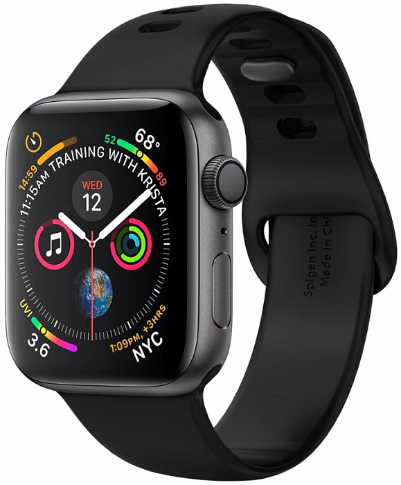 Купить Ремешок Spigen Air Fit black - Apple Watch 44/42mm