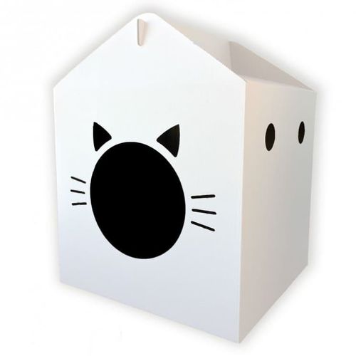 Купить Домик из картона для кошек Petsy Шурум-Бурум белый