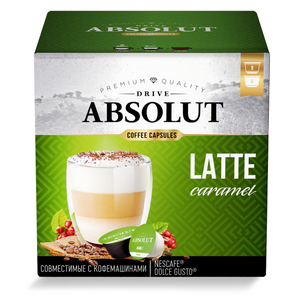 Купить Кофе в капсулах Absolut Drive Латте Маккиато 16 капс.