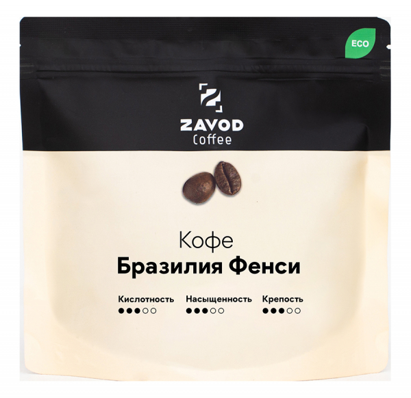 Купить Кофе в зернах Zavod Coffee Бразилия Фэнси 250 гр