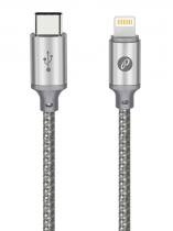 Купить Кабель Partner USB 2.0, USB type-C - lightning, 1м, серый