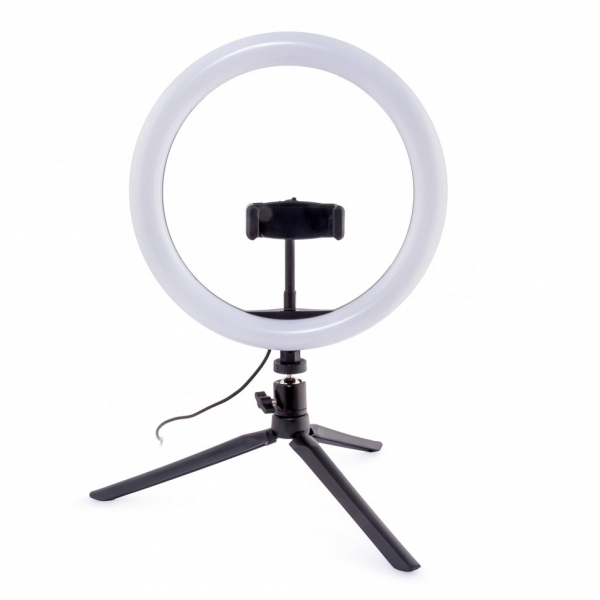 Купить Кольцевая светодиодная лампа и студийная стойка Комплект Rekam RL-26 LED Table Kit для смартфона