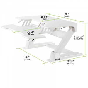 Купить Подставка на компьютерный стол для работы стоя Eureka CV-PRO36W, белый
