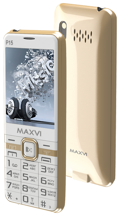Купить Мобильный телефон Maxvi P15 White-Gold