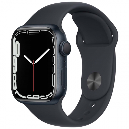 Купить Умные часы Смарт-часы Apple Watch Series 7 GPS 41mm Midnight Aluminium Case with Sport Band (MKMX3RU/A)