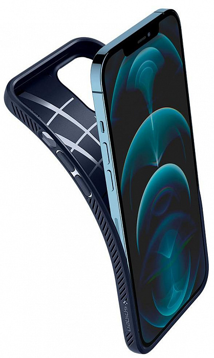 Купить Чехол Spigen Liquid Air (ACS02250) для iPhone 12/12 Pro (Navy) (1191838)